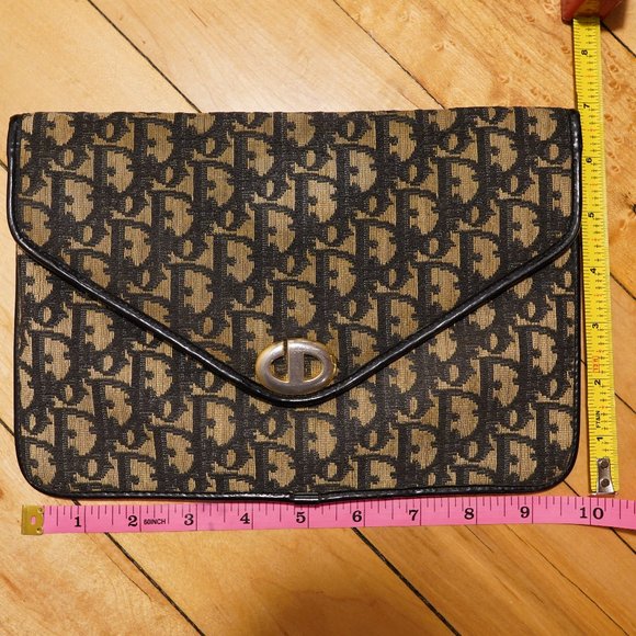 Vintage Christian Dior Monogram Trotter Canvas Clutch Bag - Picture 2 of 11